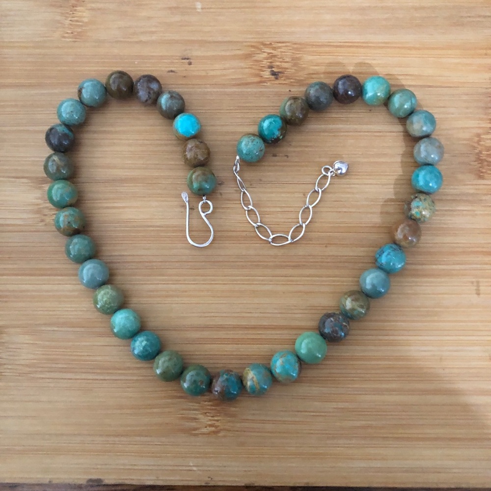 $98  Jay King Estate Turquoise Necklace  Sterling Silver  Marked DRT 925 CHINA